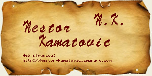 Nestor Kamatović vizit kartica
